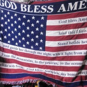 Gorgeous God Bless America Blanket 52"X72"